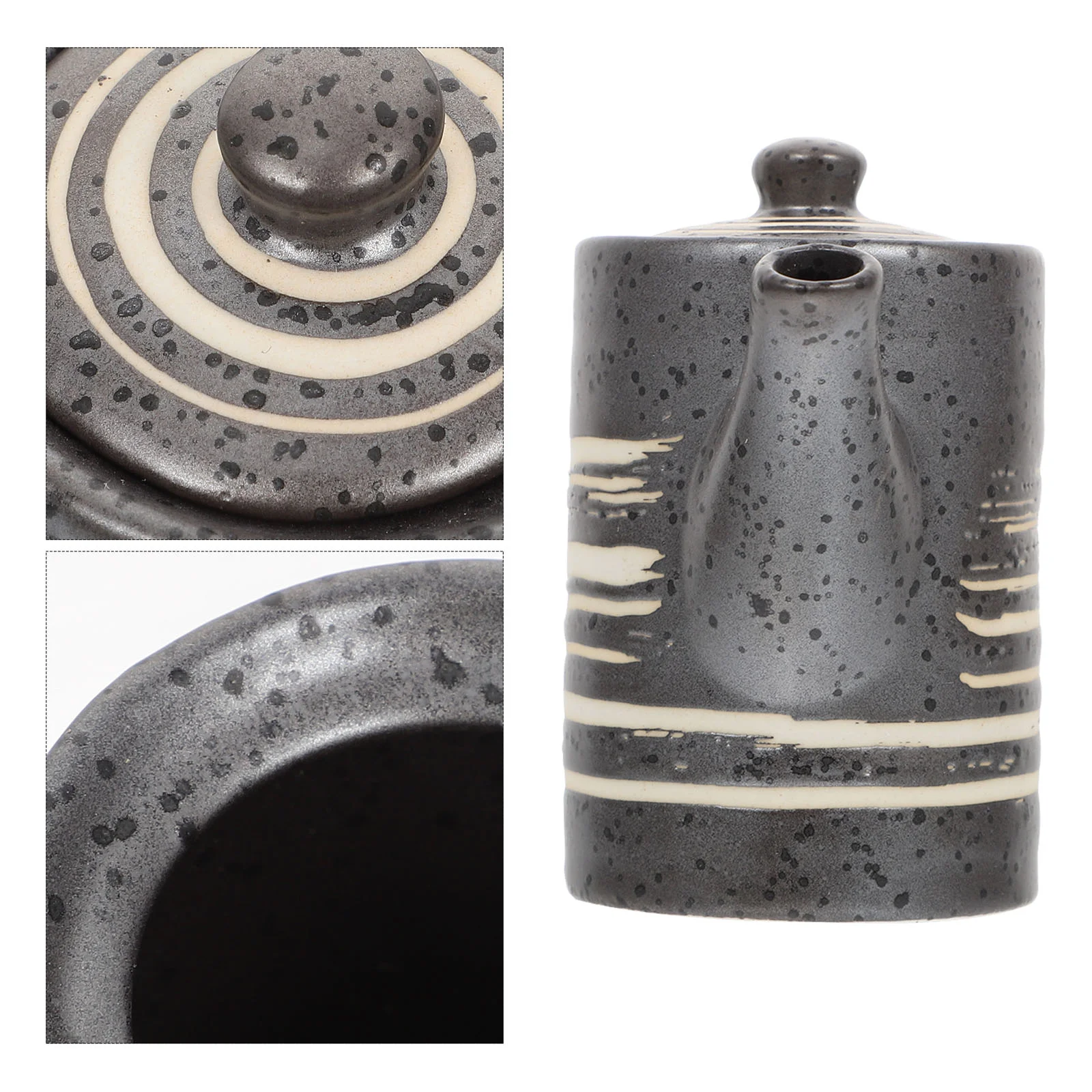 

Dispenser Oil Ceramic Bottle Sauce Vinegar Soy Pot Condiment Container Olive Seasoning Cruet Kitchen Liquid Pourer Jar Porcelain
