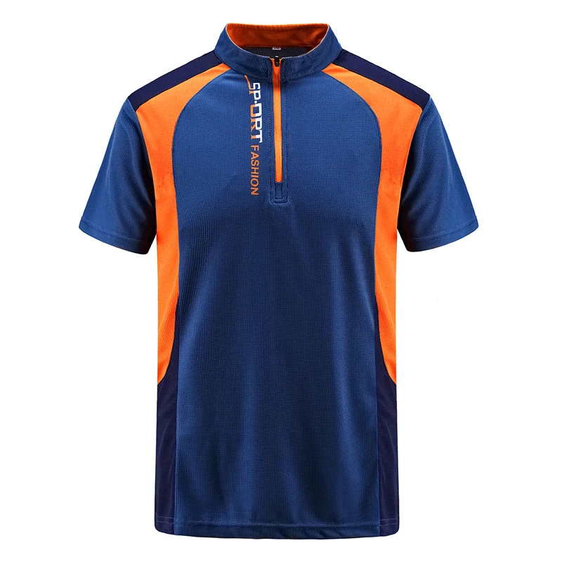 

130kg Can Wear Hiking T Shirts Men 1/4 Zipper Outdoor T-shirt Breathable Quick Dry Sport Tops 7XL 8XL Trekking Camping Tshirts