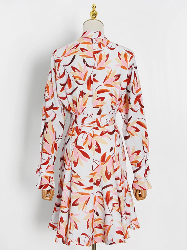 VGH хитовое цветное лоскутное платье с поясом минималистичное для женщин