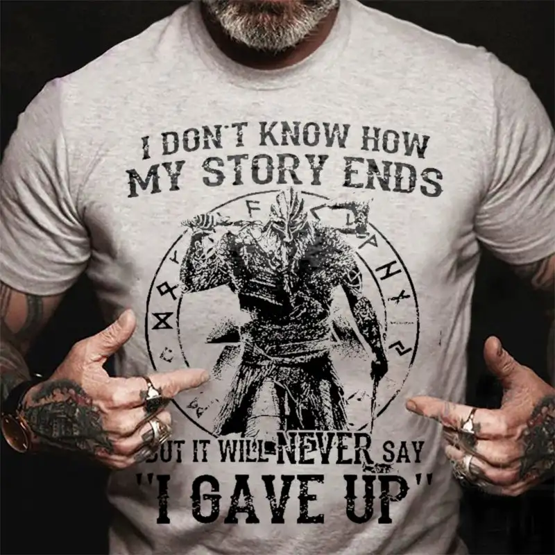 

Badassdude I Don't Know How My Story Ends Printing Men's Casual Fashion T-shirt