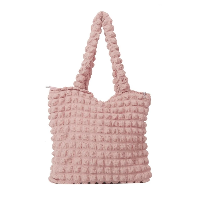 

Fashion Pleated Cloud Shoulder Bags Large Capacity Armpit Bag Ruched Design Trendy Bag Versatile Solid Color Travel Bag