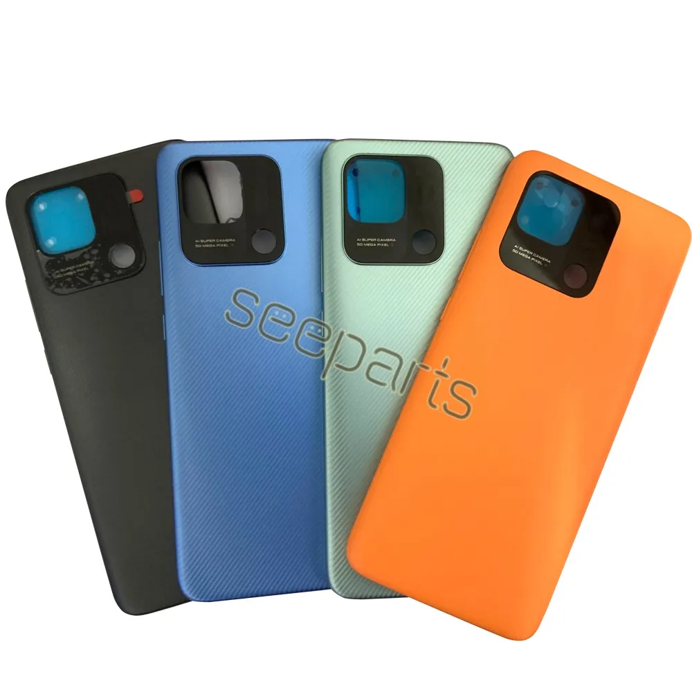 Новинка Крышка батарейного отсека для Xiaomi Redmi 10C Задняя стеклянная крышка задняя