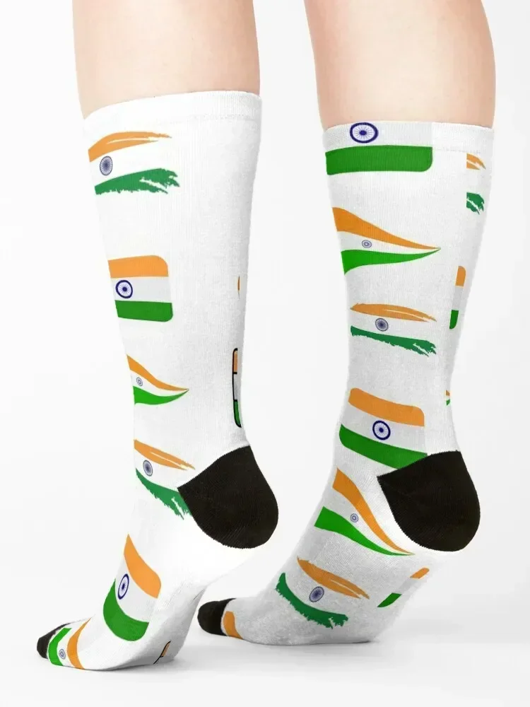 Индийские флаги носки с яркими подвязками профессиональные беговые героями