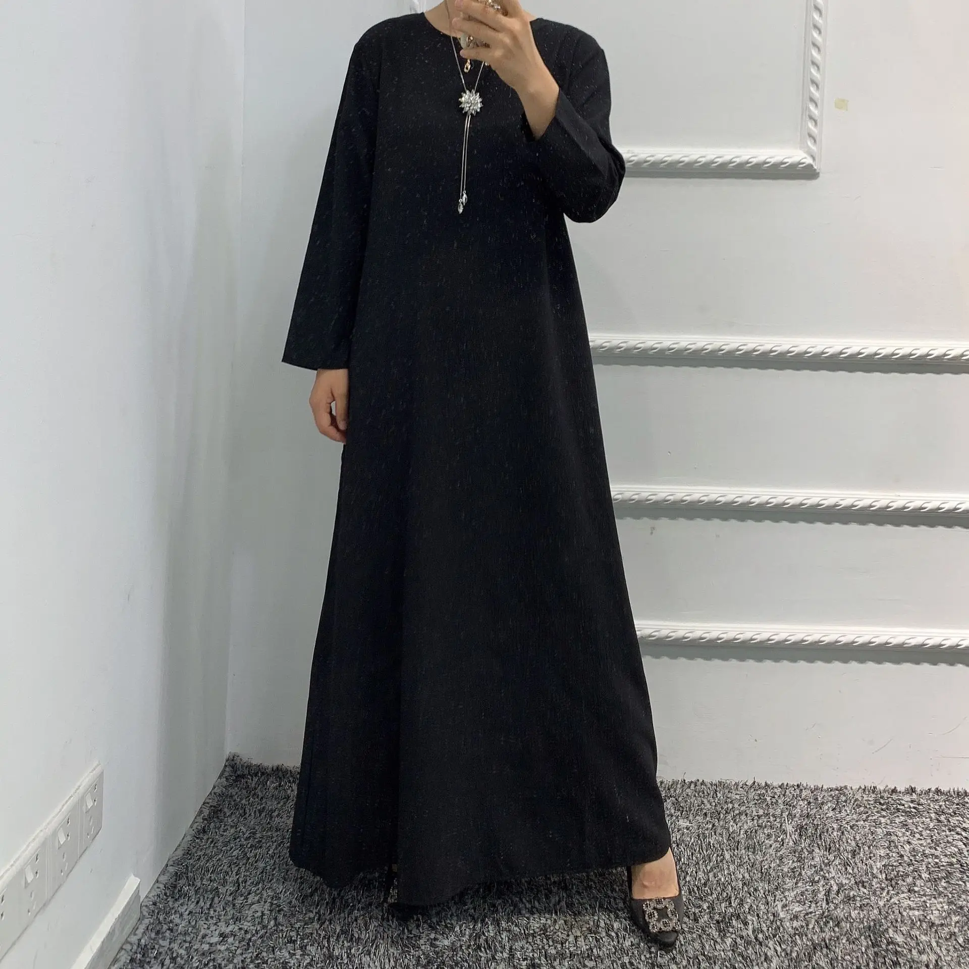 Muslim Sets Middle East Dubai Solid Three Piece Set Musulmán Conjuntos Muslim Fashion Muslim Sets Hijab Dubai Abaya Turkey