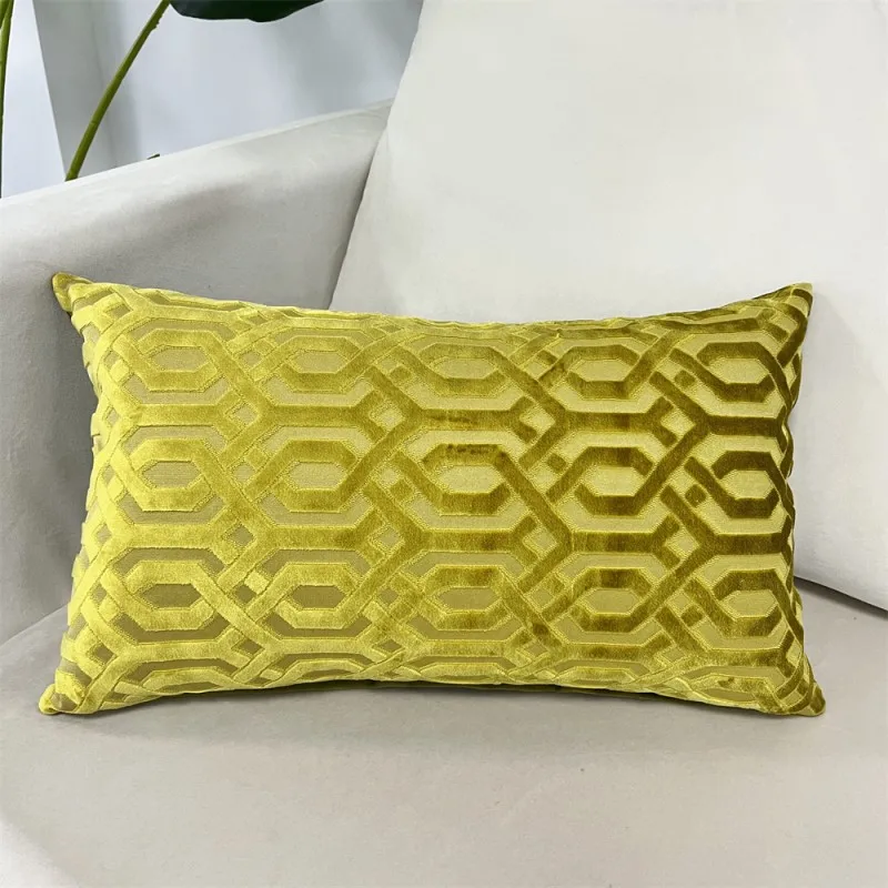 

Бархатная геометрическая наволочка для дивана 43x43 см