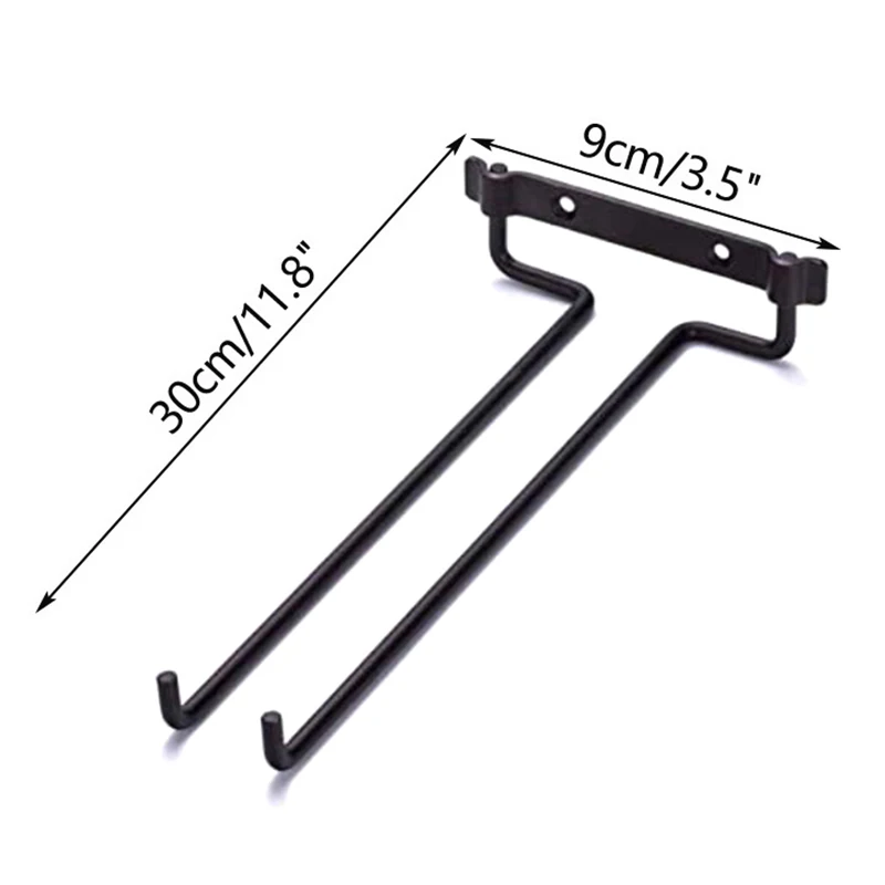 

Настенный держатель для бокалов черный