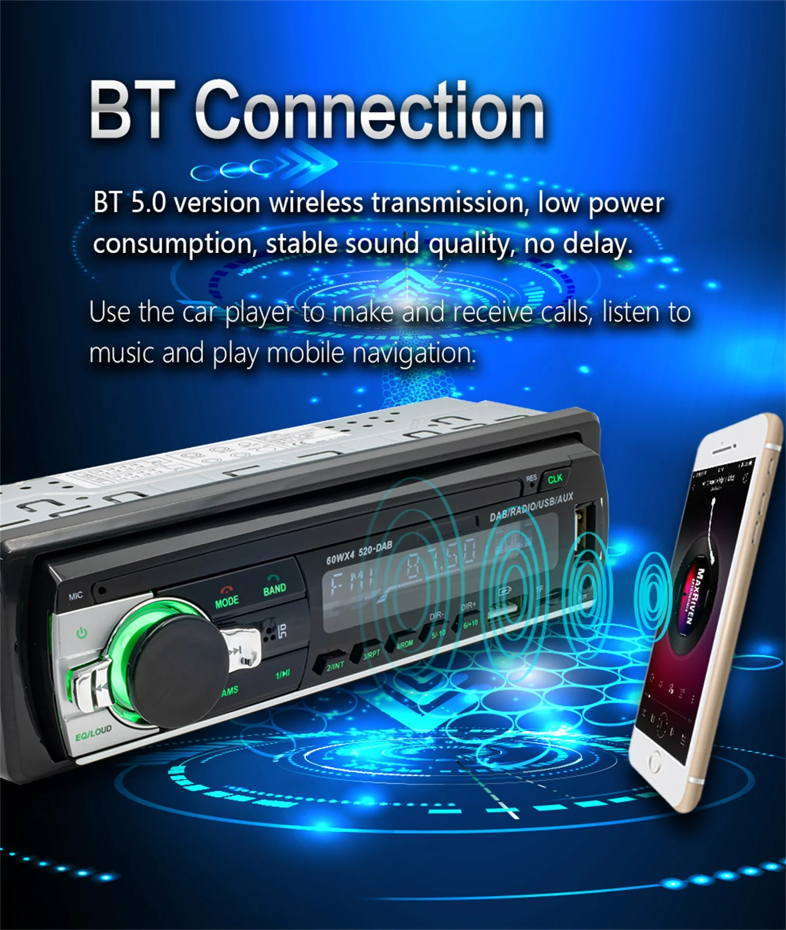 

Car Radio Din MP3 Video Player Support USB Flash Drive TF Card Blue Tooth Handsfree ISO Stereo Audio System