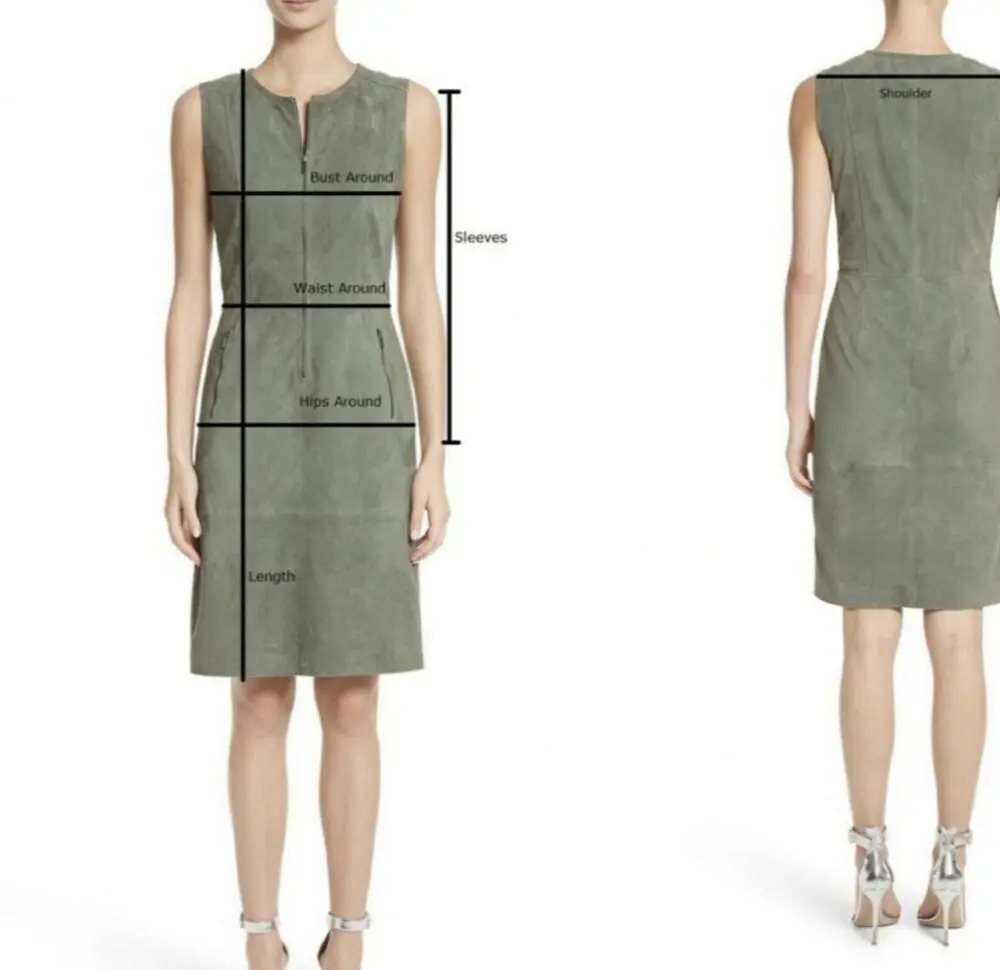 Women Lamb Skin Leather Dress Women's Full Leather Coat Outfit Outwear Genuine Leather Jacket