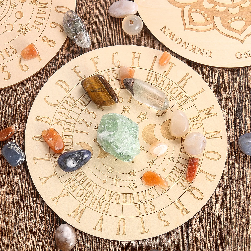 Деревянная доска для гадания маятник звезда солнце луна энергия искусственная