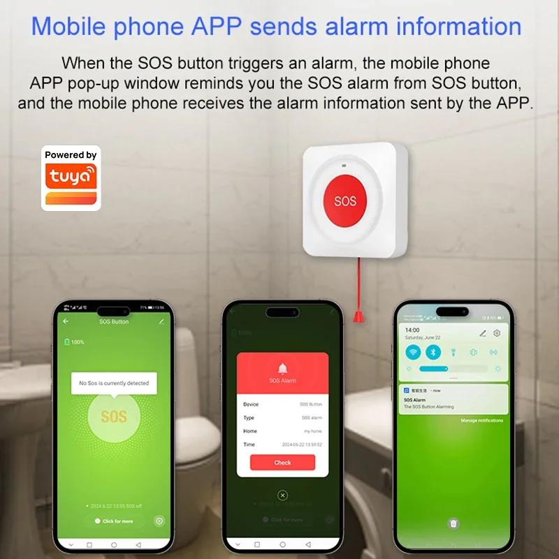 Беспроводная кнопка аварийной сигнализации SOS Wi-Fi/Zigbee