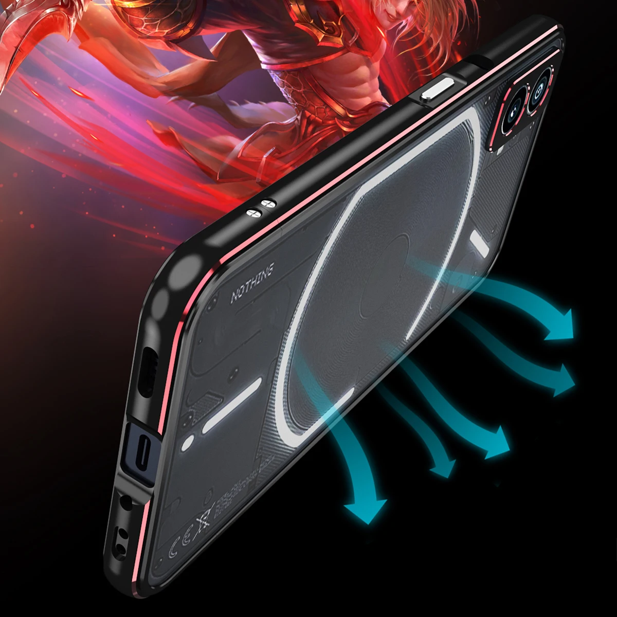 3D Strong Aluminum Alloy Case For Nothing Phone One 1 Metal Bumper Camera Lens Protector Frame Cover For Nothing Phone 1 Coque