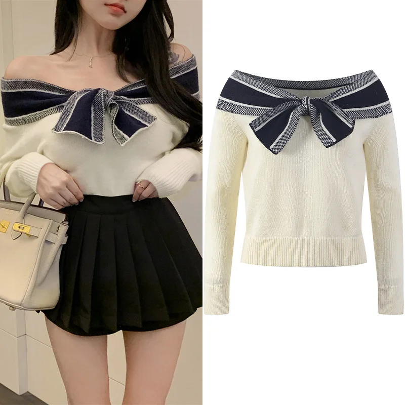 

Sweater y2k korean style vintage women fashion mujer kawaii cute oversize plus size 2020 2021 aesthetic sueter knitted top