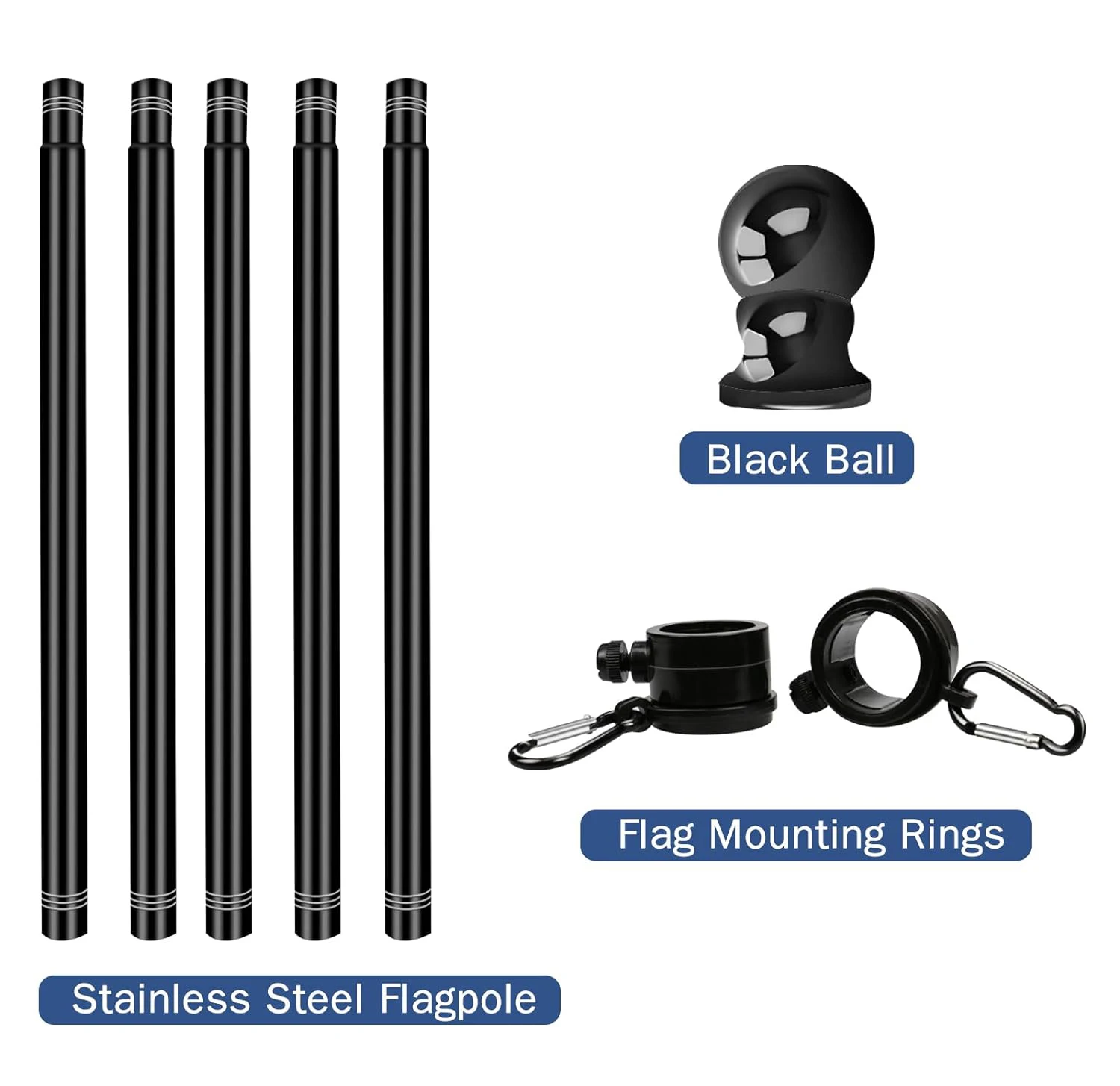 

Регулируемый Комплект Флагштока 5/8-5 Футов С Настенным Креплением, Держатель Баннера Из Нержавеющей Стали Для Крыльца Дома