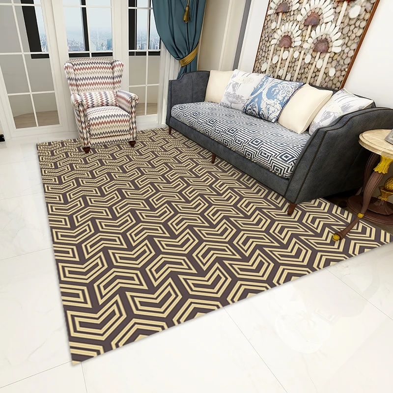 

Reese Living Room Carpet Triangular Geometric Flower Cartoon Marble Pattern Kitchen Anti Slip Bottom Area Rug Bedroom Hotel Sofa
