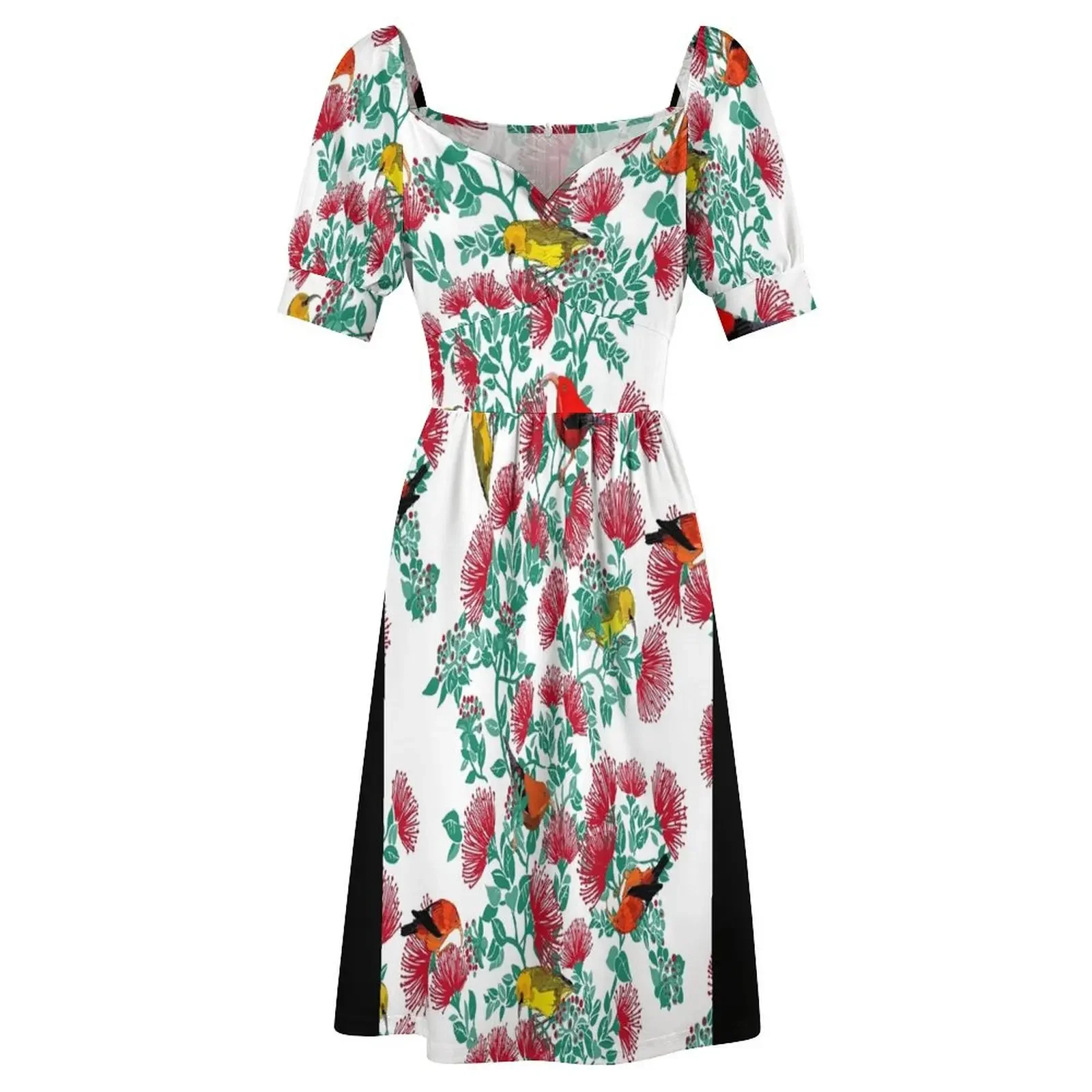 Гавайское платье без рукавов Lehua and I'iwi Bird пляжные платья для выпускного вечера