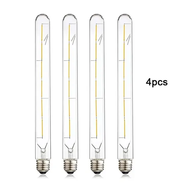 

Винтажная светодиодная лампа накаливания 110 В 220 В 6 Вт T300 2700 К теплый белый 6000 К холодный белый Длинная трубчатая лампа E27 Эдисона 120 В 240 В Свет