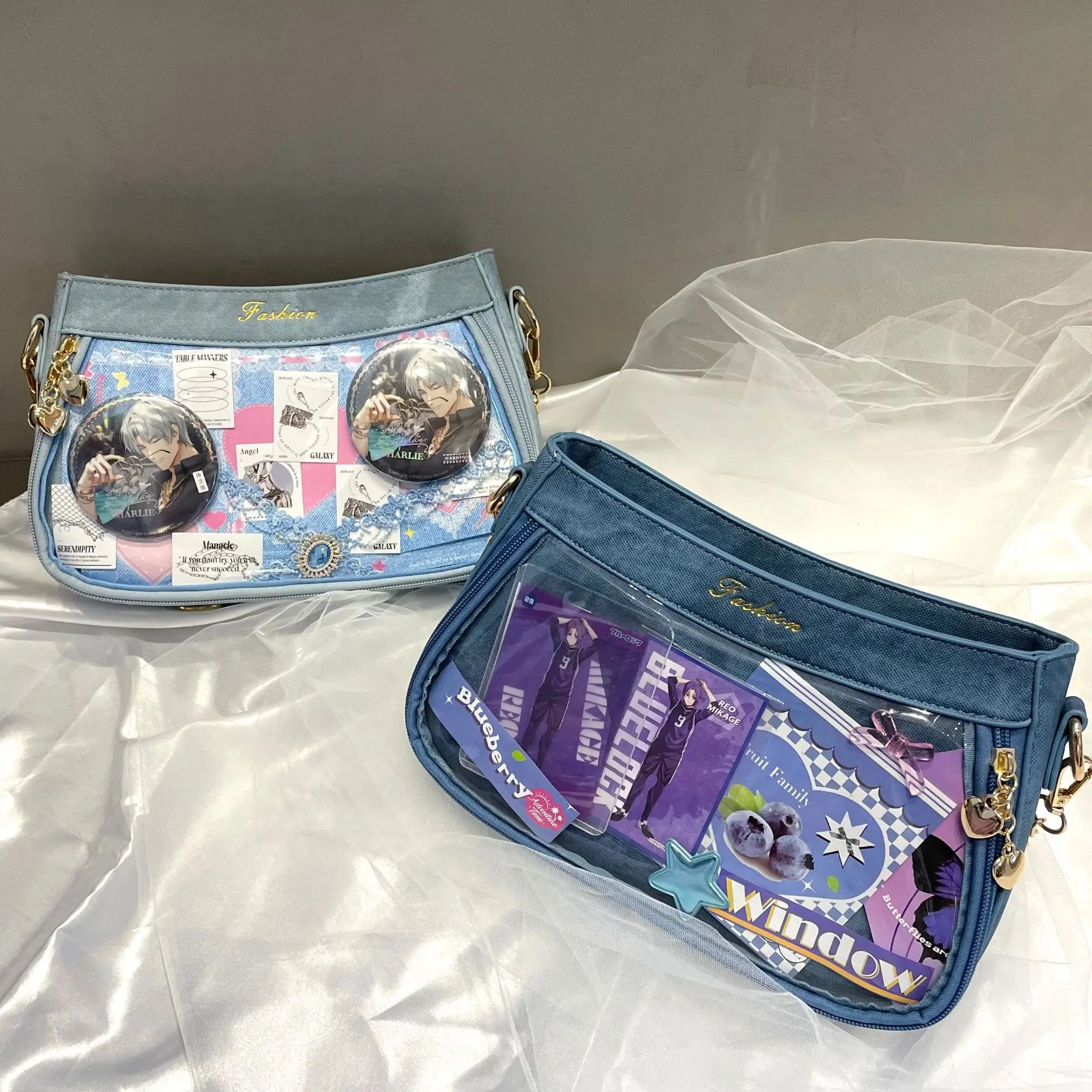 

Японская школьная сумка JK для девочек, прозрачные женские маленькие сумки через плечо из ПВХ, Студенческая сумка на ремне, Женская сумка