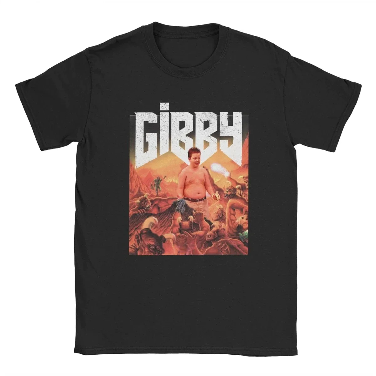

Gibby Of Doom for Men Women T Shirt Gibby Meme Novelty Tees Short Sleeve SHirt