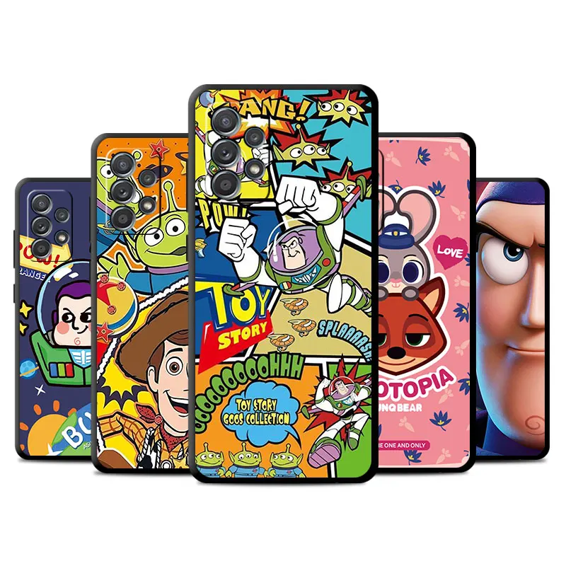 

Disney Toy Story Woody Case for Samsung A52 A12 A32 A51 A21s A71 A50 A72 A22 A31 Cover A13 A53 A41 A11 A03 Black fundas Shell