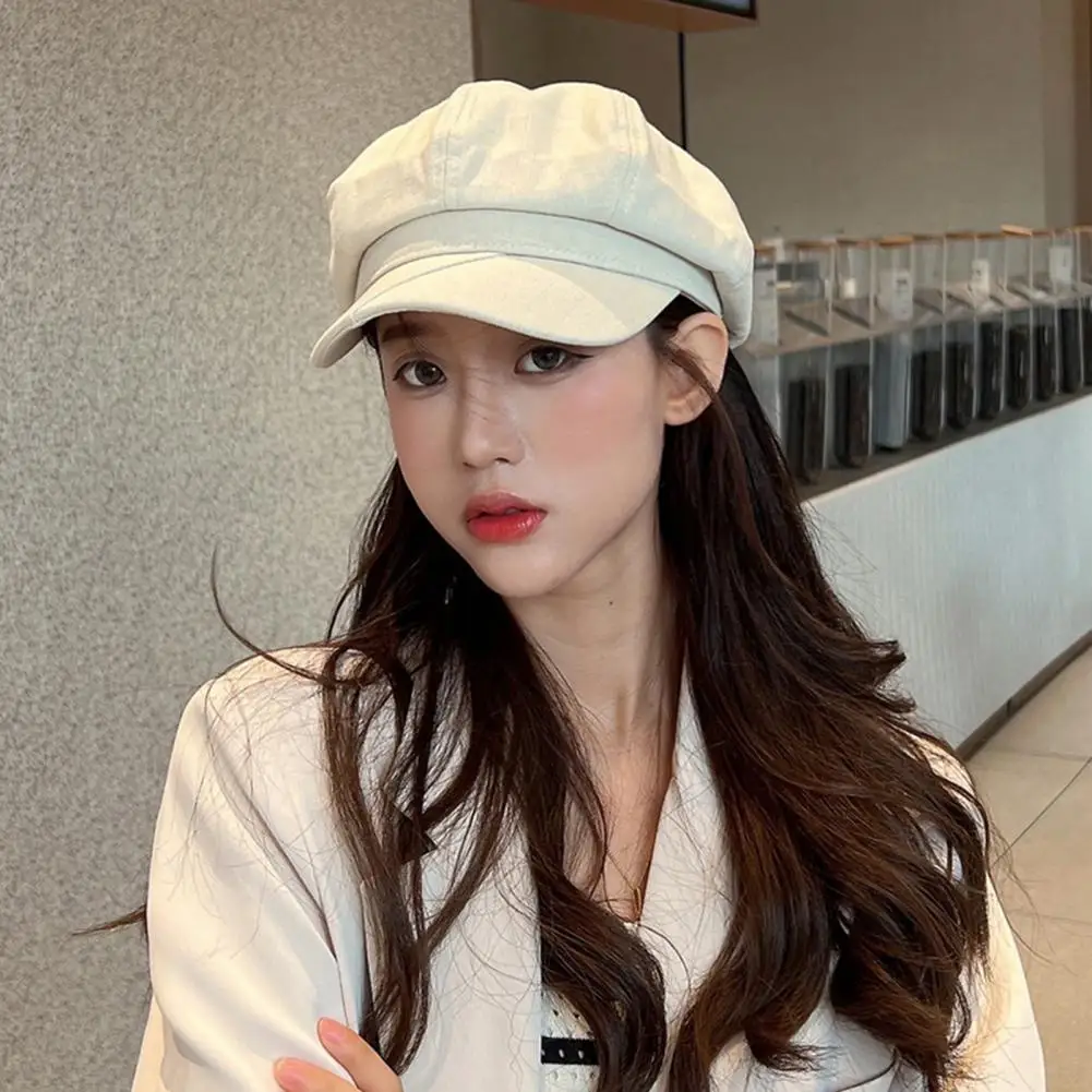 

Unique Winter Hat Round Dome All-matched Women Beret Winter Beret Women Octagonal Painter Hat