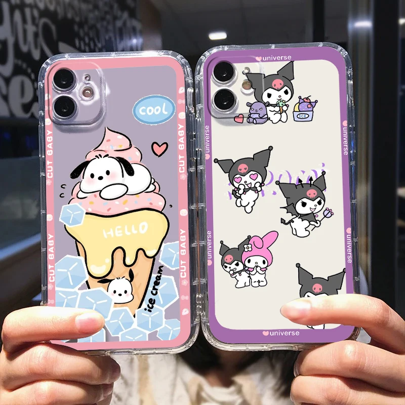 

Sanrio Cinnamoroll Cartoon Phone Case For Apple iPhone 14 13 12 Mini 11 XS Pro Max X XR 8 7 6 Plus 5 SE Transparent Cover
