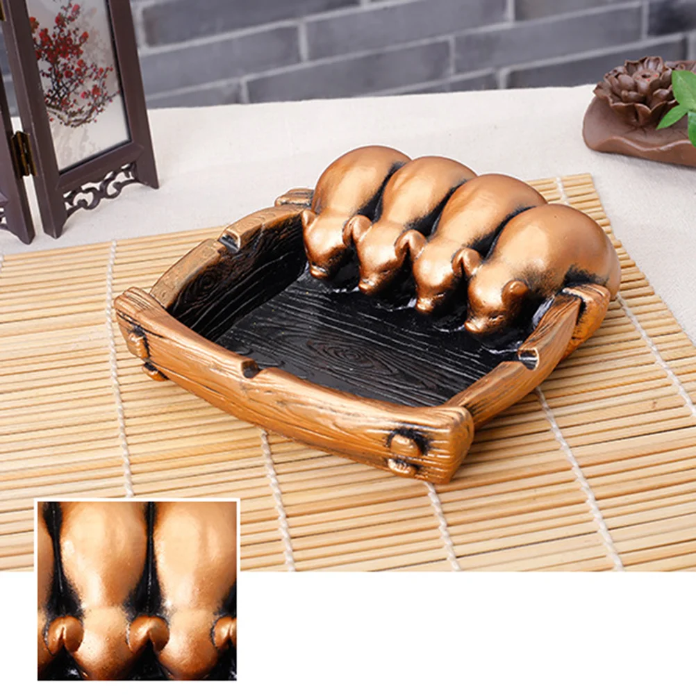 

Unique Fortune Resin Ashtray Holder Home Decor Crafts)