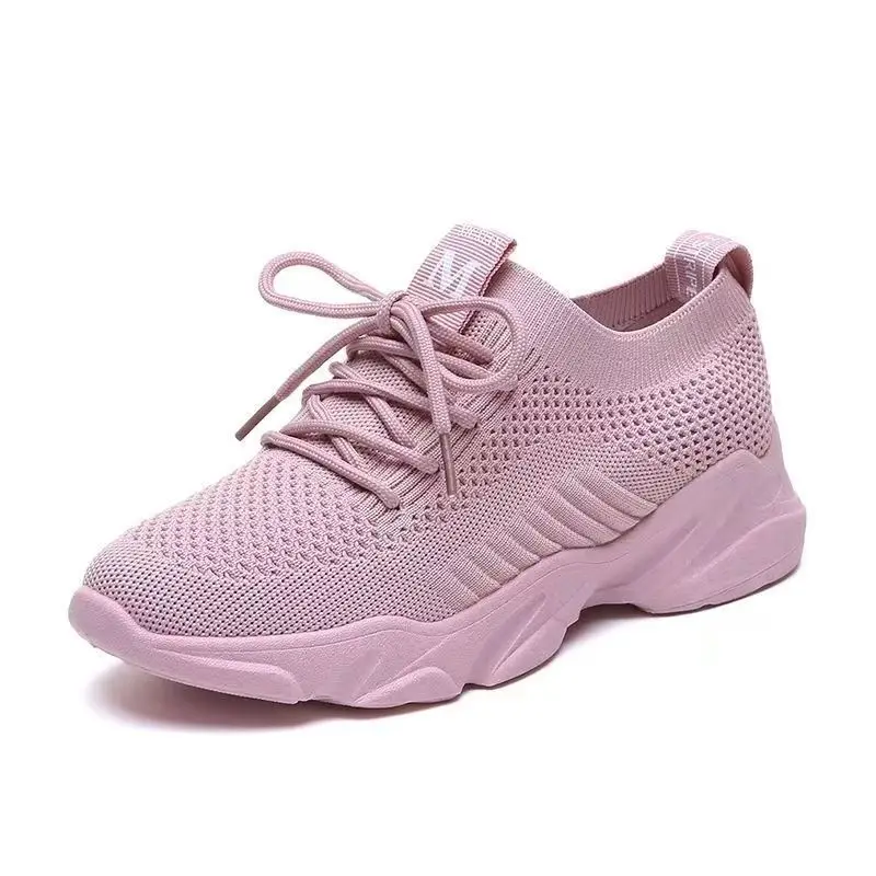 2022 Mesh Sneakers Women's Korean-Style Fashion Casual Shoes Soft Bottom Running Shoes