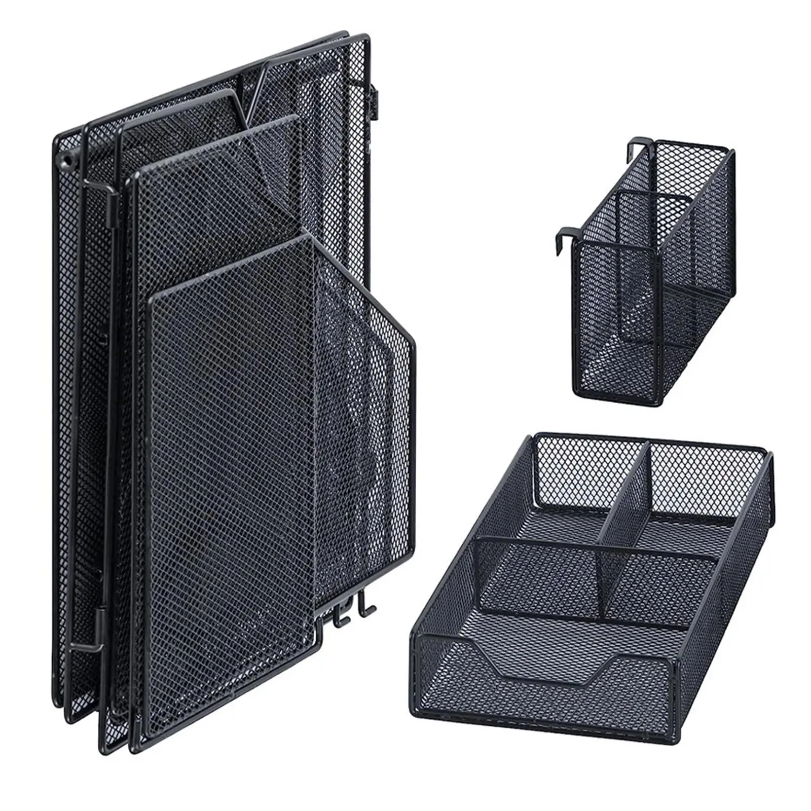 

Mesh Desk Organizer for Home or School Storage Basket Magazine File Holder