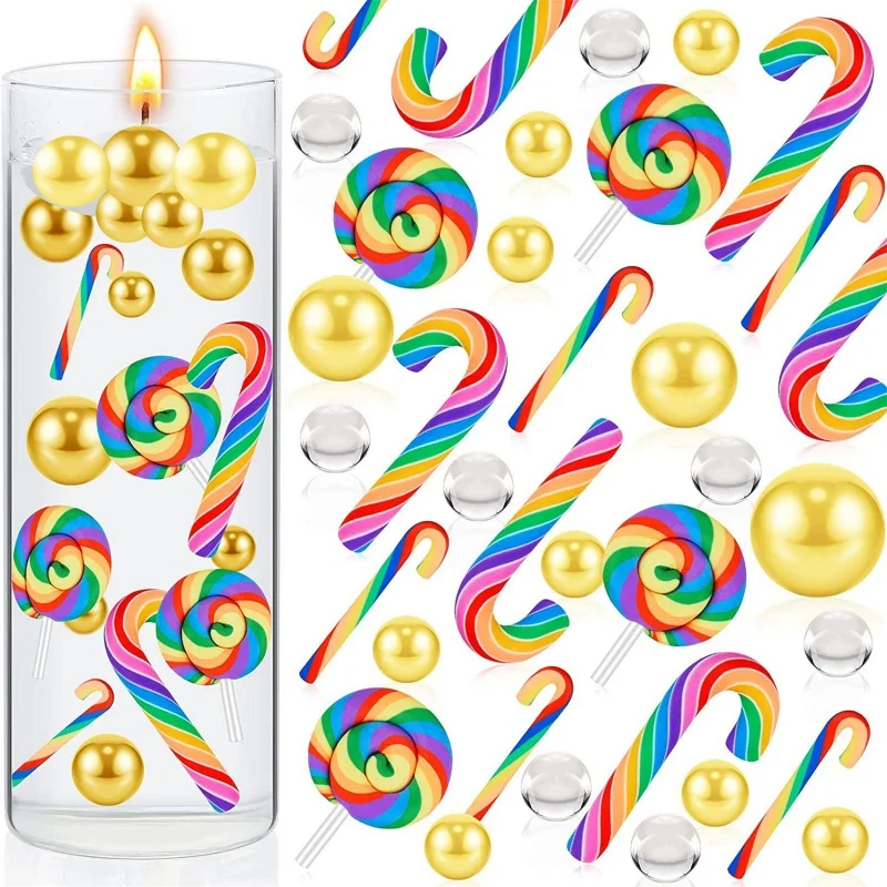

Christmas Vase Filler Pearl Set Candy Decoration Hydrogel Beads Floating Candles Christmas Party Supplies Candle Making Tools