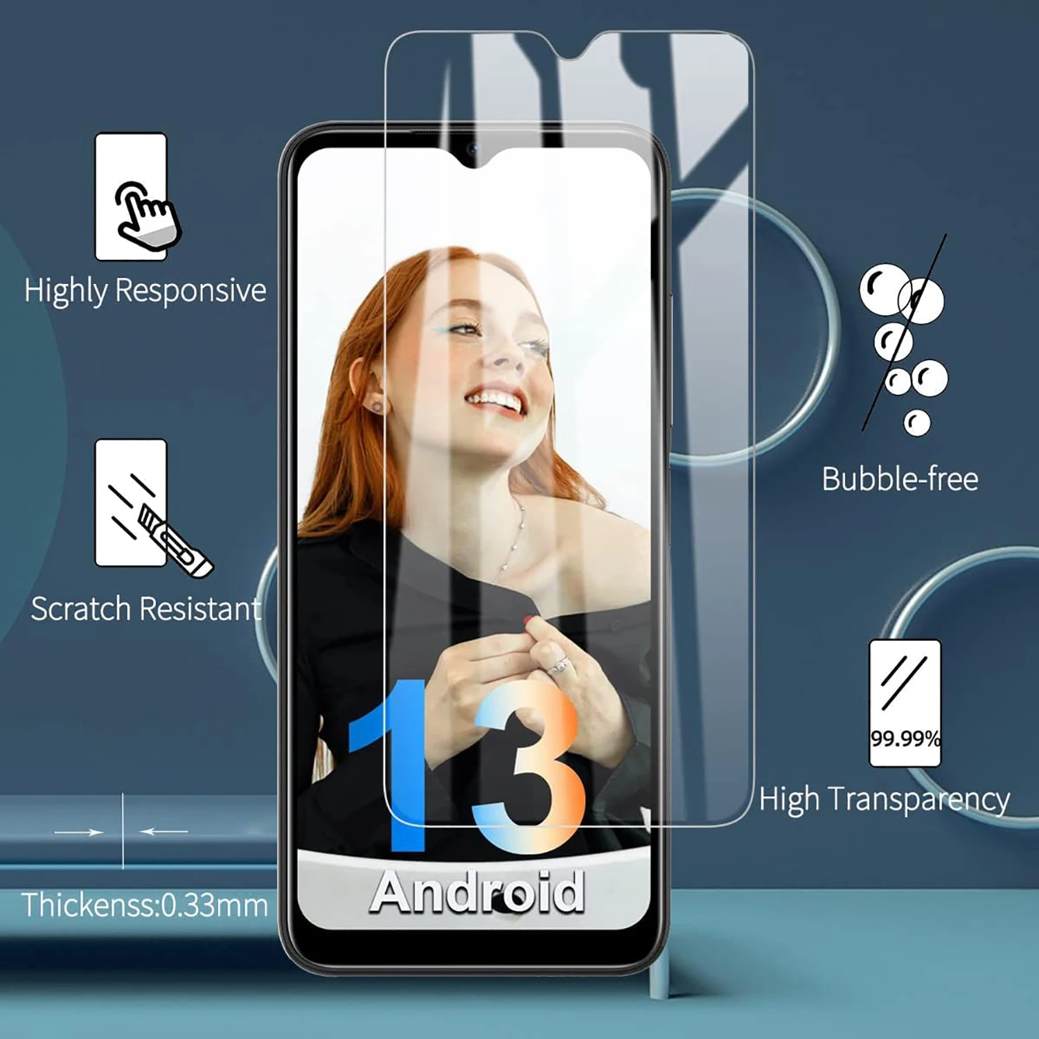 2/4 шт. Защитное стекло для экрана Cubot Note 50 пленка из закаленного стекла