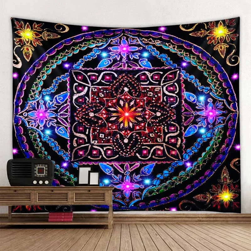 

Украшение для спальни, гостиной, гобелен в стиле бохо с изображением солнцезащитного лица, искусственный декор для ведьмастера, гобелен