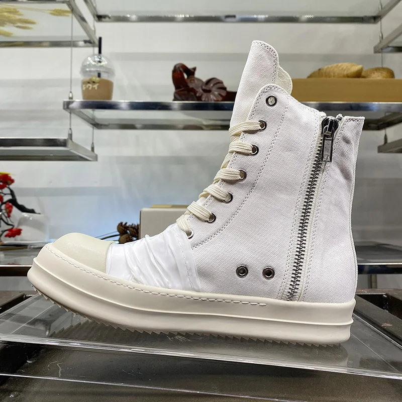 Высокие парусиновые туфли Dekherw плиссированная маска толстая подошва уличные