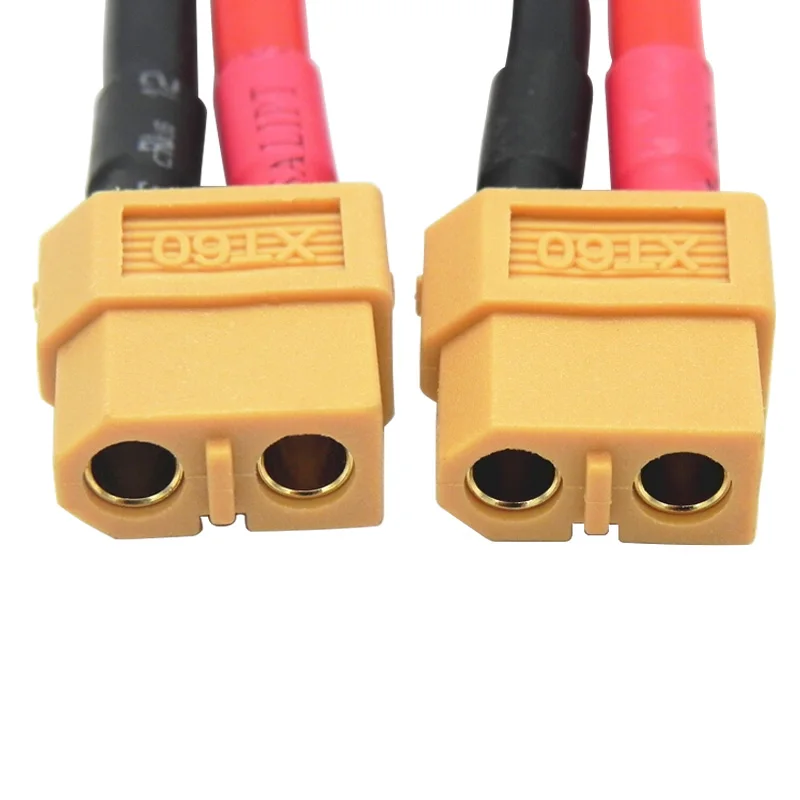 Силиконовый кабель 50 шт./лот на заказ 1 м 12awg с штекером XT60 для солнечного разъема