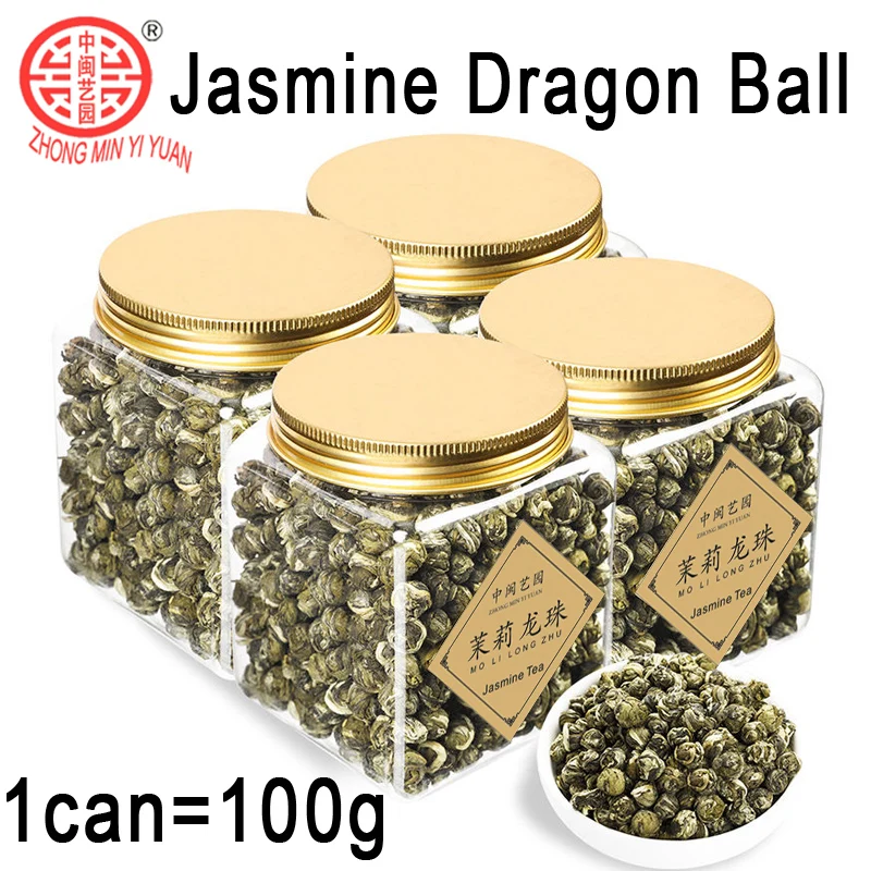 

Fresh Jasmine -Tea 100g Natural Organic Premium Jasmine Green -Tea Jasmine Dragon Pearl Fragrance Slimming Flower Kung No Teapot