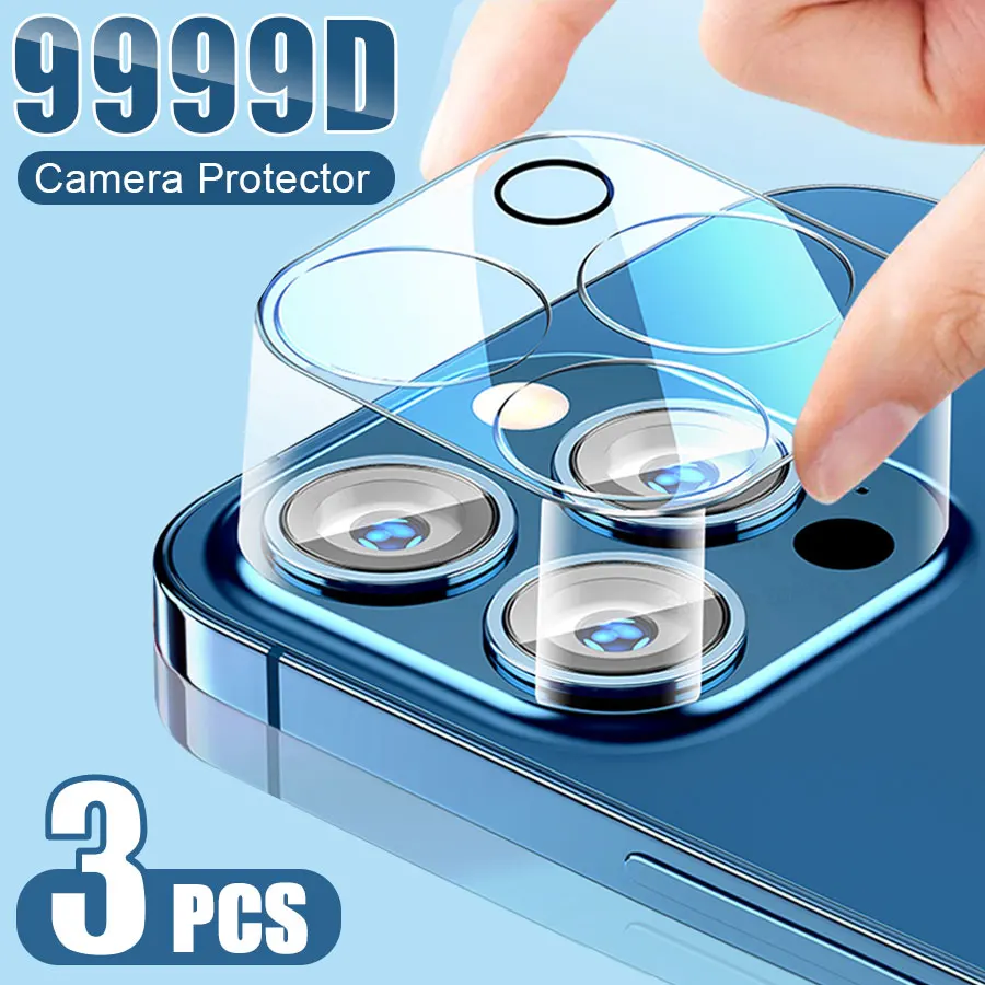 

3 Pcs Camera Protective Tempered Glass For iPhone 11 12 13 Pro Max Screen Protector On iPhone 13 mini Lens Glass
