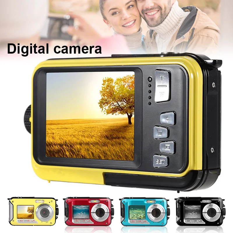 

Digital Camera W8D 24MP HD Portable 3M Waterproof Dual Screen Digital Cameras Home Travel Shake-proof
