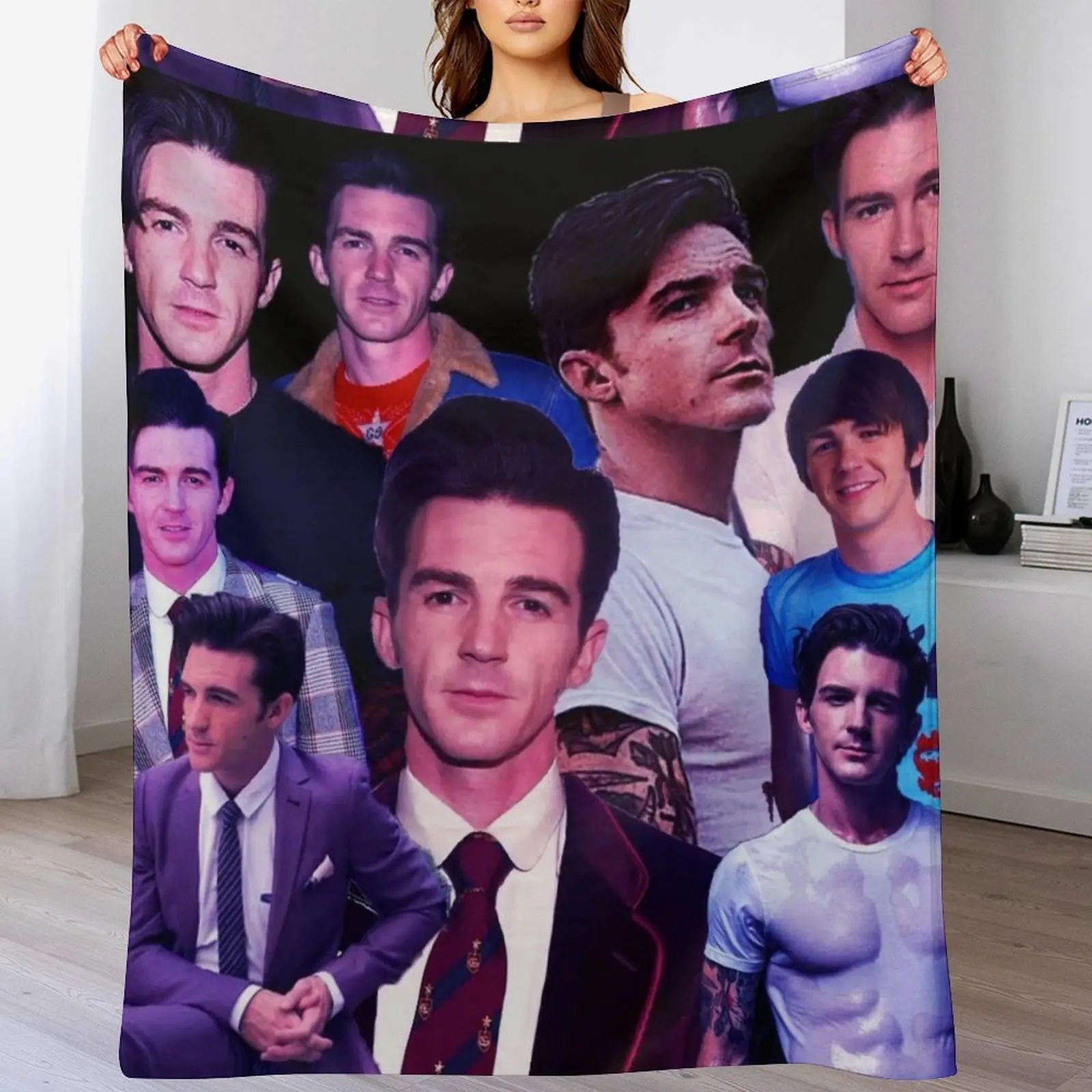 Коллаж Drake Bell Tribute Design 2022 пледы кровать модные волосатые одеяла