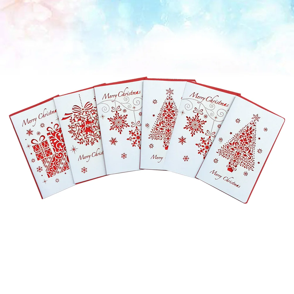 

6 комплектов рождественских поздравительных открыток, праздничные поздравительные открытки, поздравительные открытки с рождественскими сообщениями, оптовая продажа с конвертами для рождества, искусственная сумка