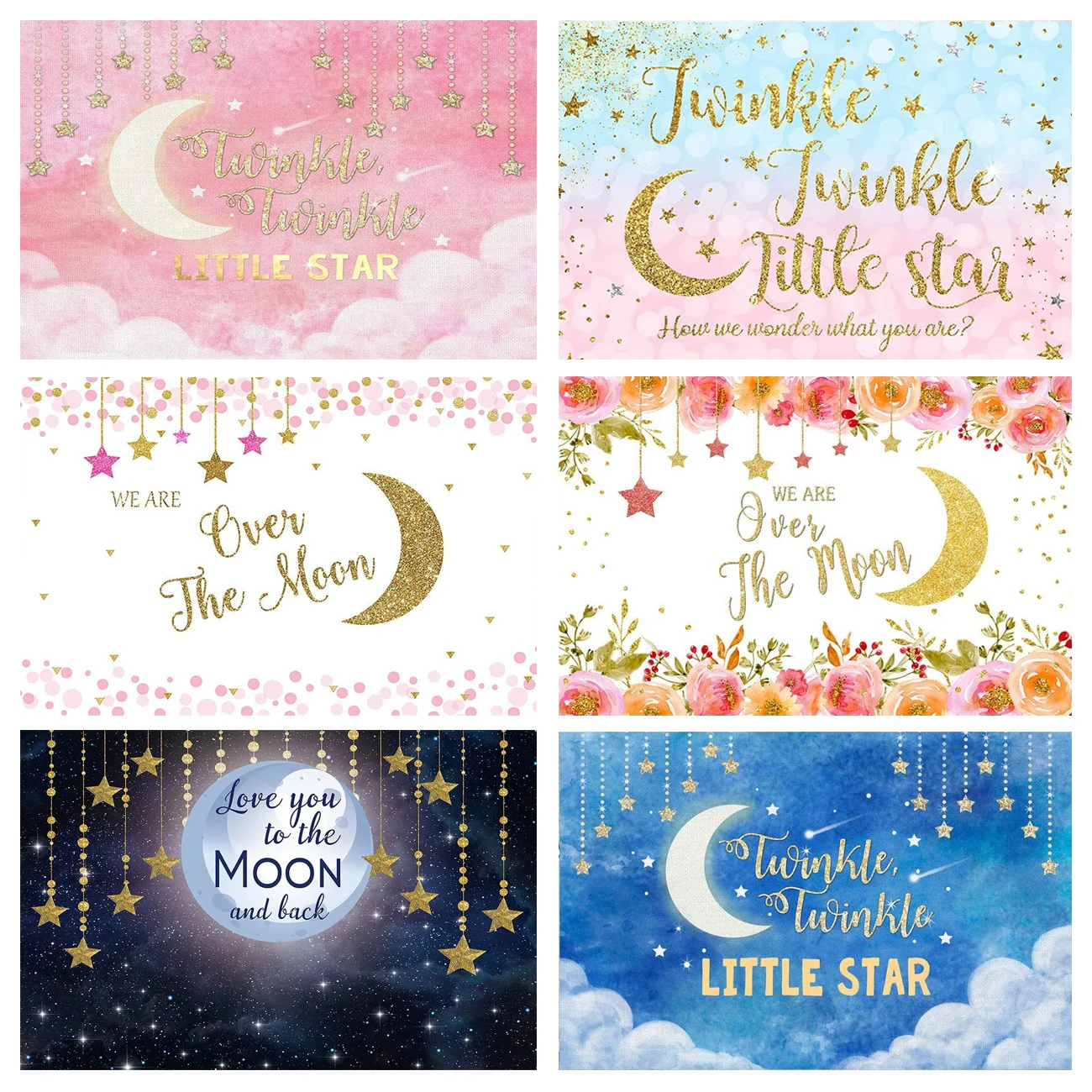 

Мерцающая маленькая звезда блестящая золотая звезда пол раскрываемый ребенок душ декорация День рождения баннер фотография фон