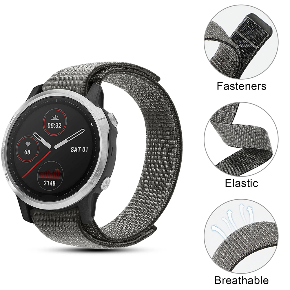 22mm 26mm Nylon Strap for Garmin Fenix 7 7x 7S 6 6X Pro Fenix 5 5X plus Forerunner 935 945 D2 Quick Release Watch Band Correa