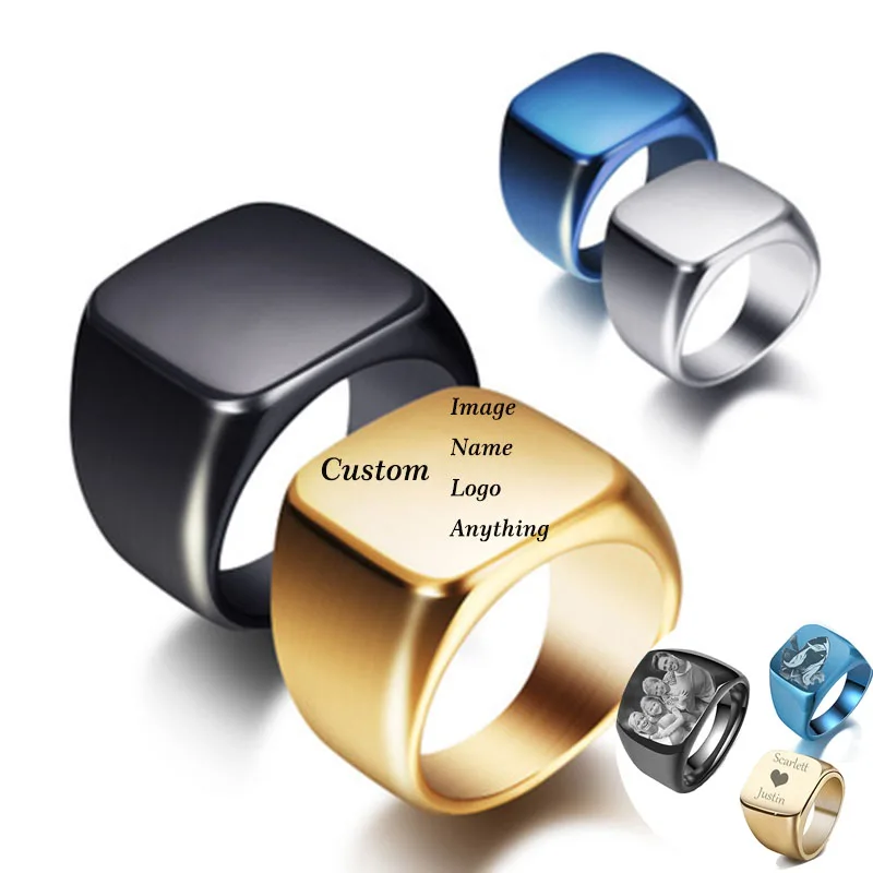 WLP Лидер продаж модные индивидуальные печатки с логотипом фотокольца для женщин