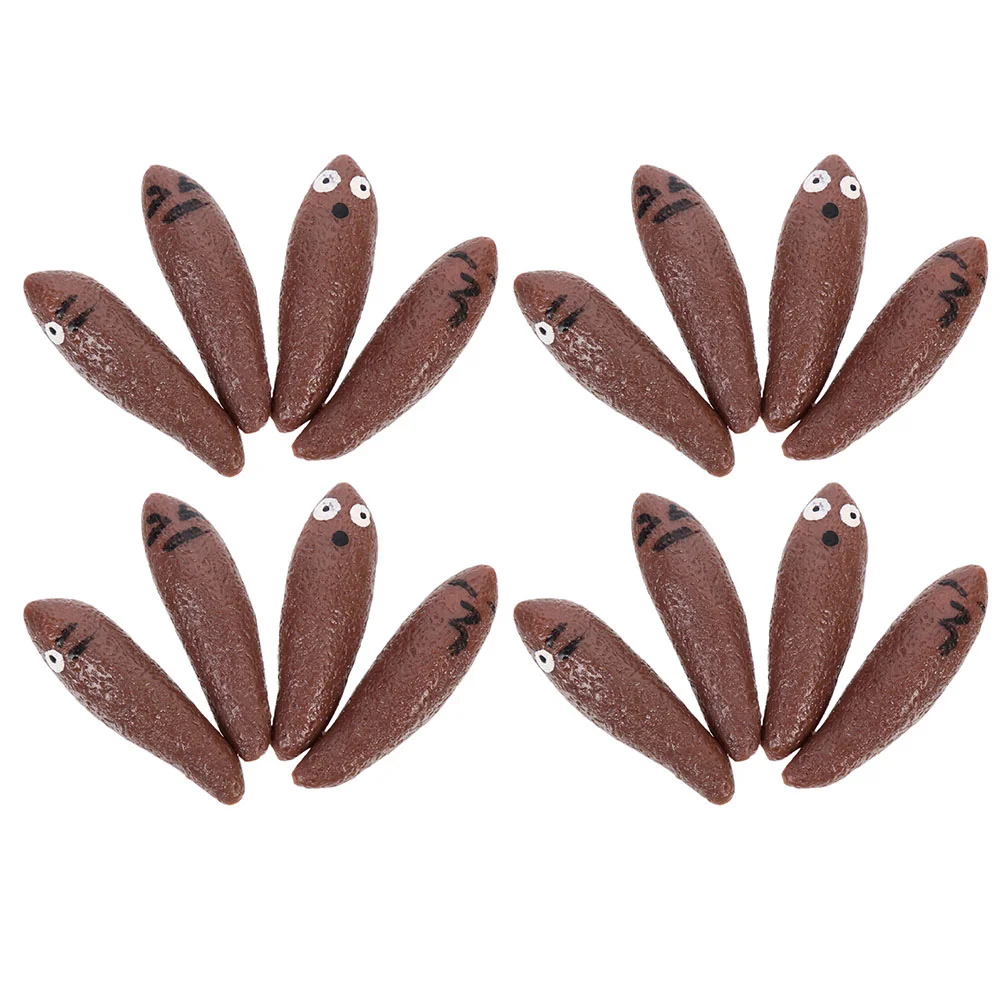 

20 Pcs Children Toys Flying Games Catapult Funny Poop Sling Shot Tpr Spoof Finger Fake Plaything