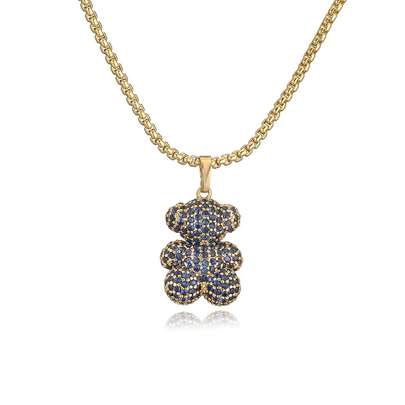 Новое ожерелье для женщин с покрытием из 18-каратного золота кристаллами циркона