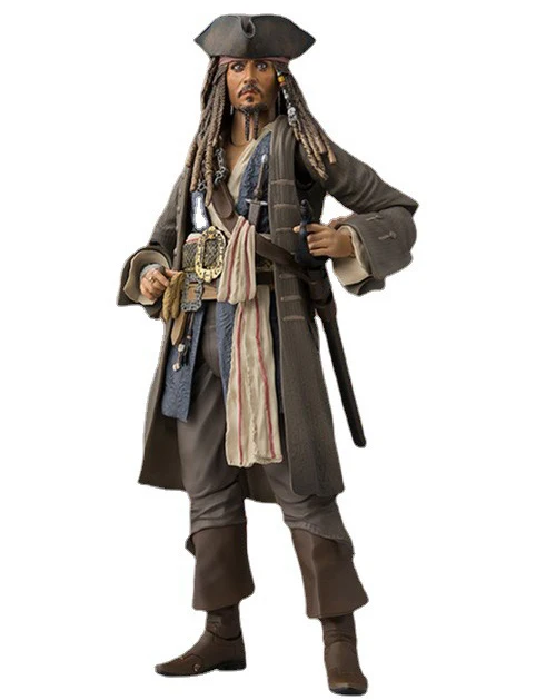 Shf Pirates Of The Caribbean Dead Men Tell No Tales Salazar's Revenge Action Figure Jackie Sparrow Captain Johnny Depp Model Toy images - 6