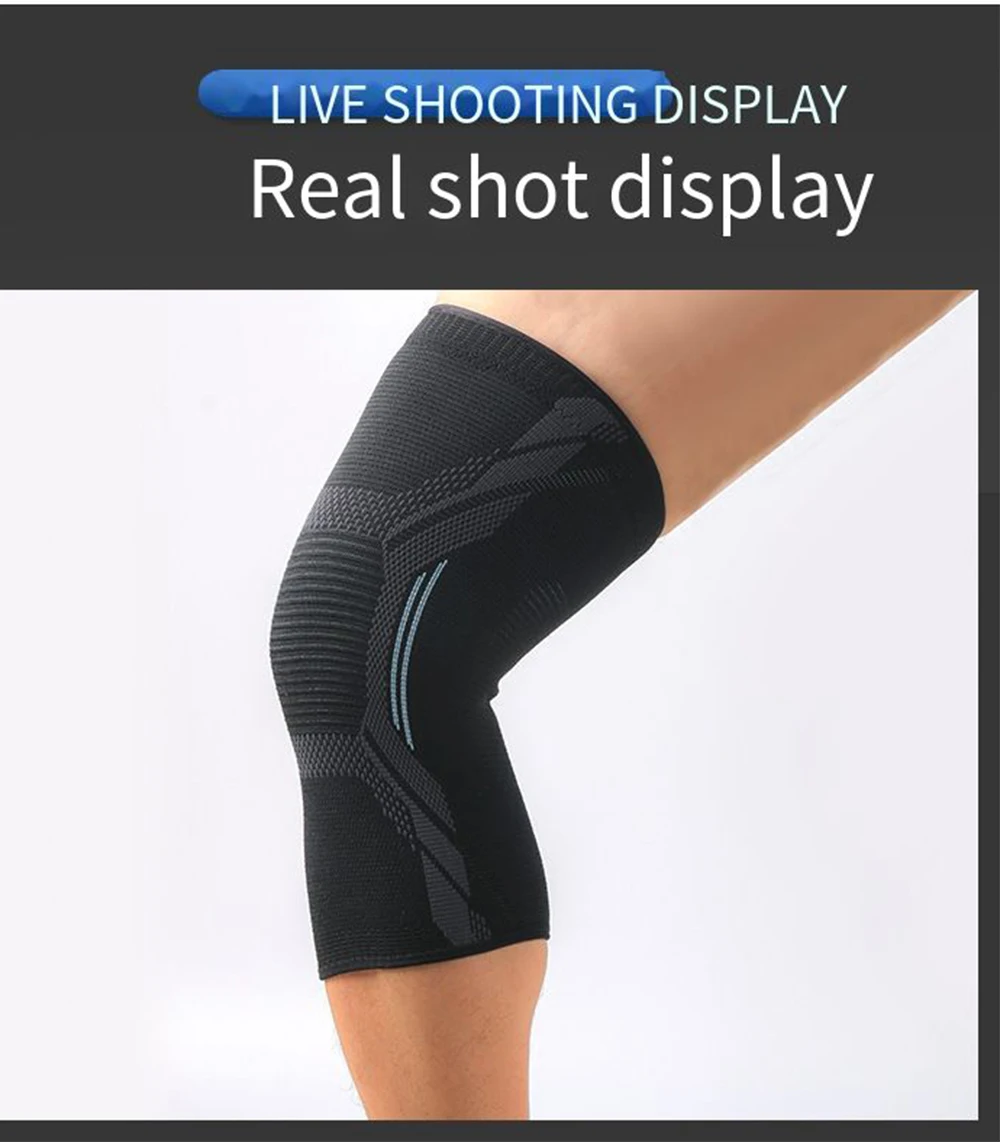 

Knitted nylon sports knee pads summer thin running basketball riding knee pads