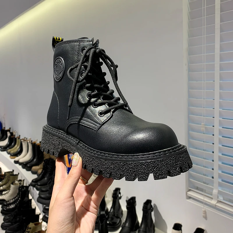 women's new Martin boots street style ins office lady boots motorcycle boots for women high-top shoes ins hot sale fashion women