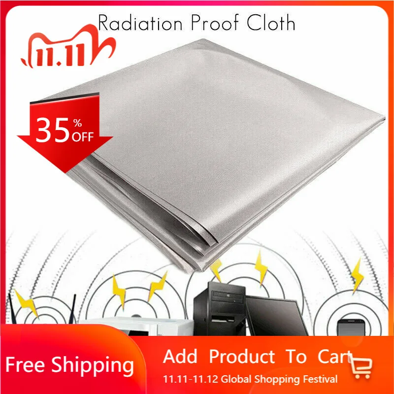 

EMF Protection Fabric Anti Radiation Blocking RFID Singal Wifi EMI LF RF Shielding Fabric Anti-electrostatic Shielding Curtain