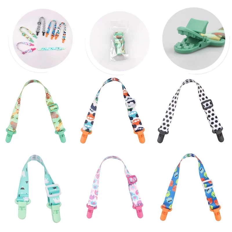 

Teether Clip Colorful Strap Clip Teething Toy Clip for Baby Soothie Toys Storage
