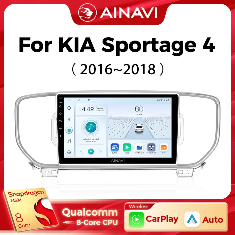 Автомобильный мультимедийный плеер Ainavi для KIA Sportage 4 2016 2017 2018 2019 Carplay Android Auto 4G Wi-Fi