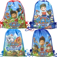 1234pcs paw patrol party ryder chase marshall skye non woven drawstring backpack baby shower portable backpack party supplies